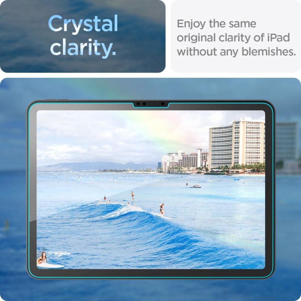 TVRDENÉ SKLO PRE IPAD AIR 11 6 / 2024 SPIGEN GLAS.TR ”EZ FIT” CLEAR