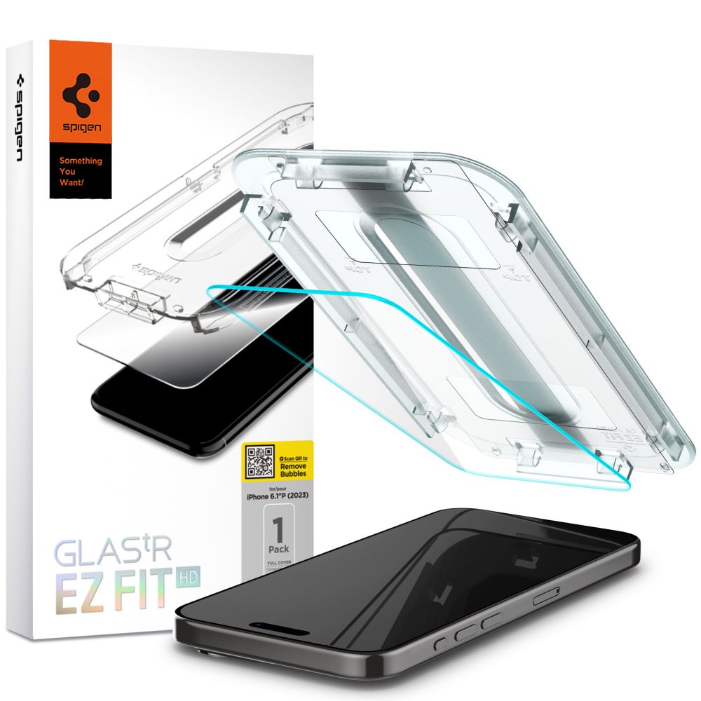 TVRĐE STAKLO SPIGEN GLAS.TR "EZ FIT" IPHONE 15 PRO PROZIRNO