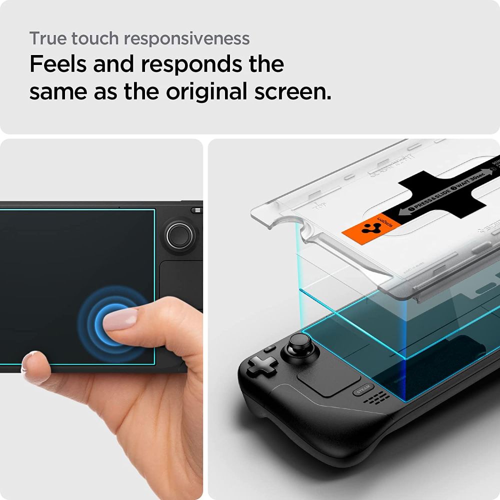 TVRDENÉ SKLO SPIGEN GLAS.TR ”EZ FIT” STEAM DECK / OLED CLEAR