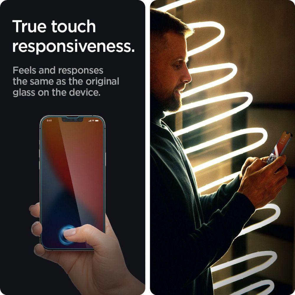 TVRĐENO STAKLO SPIGEN GLAS.TR SLIM IPHONE 13 / 13 PRO PRIVATNOST