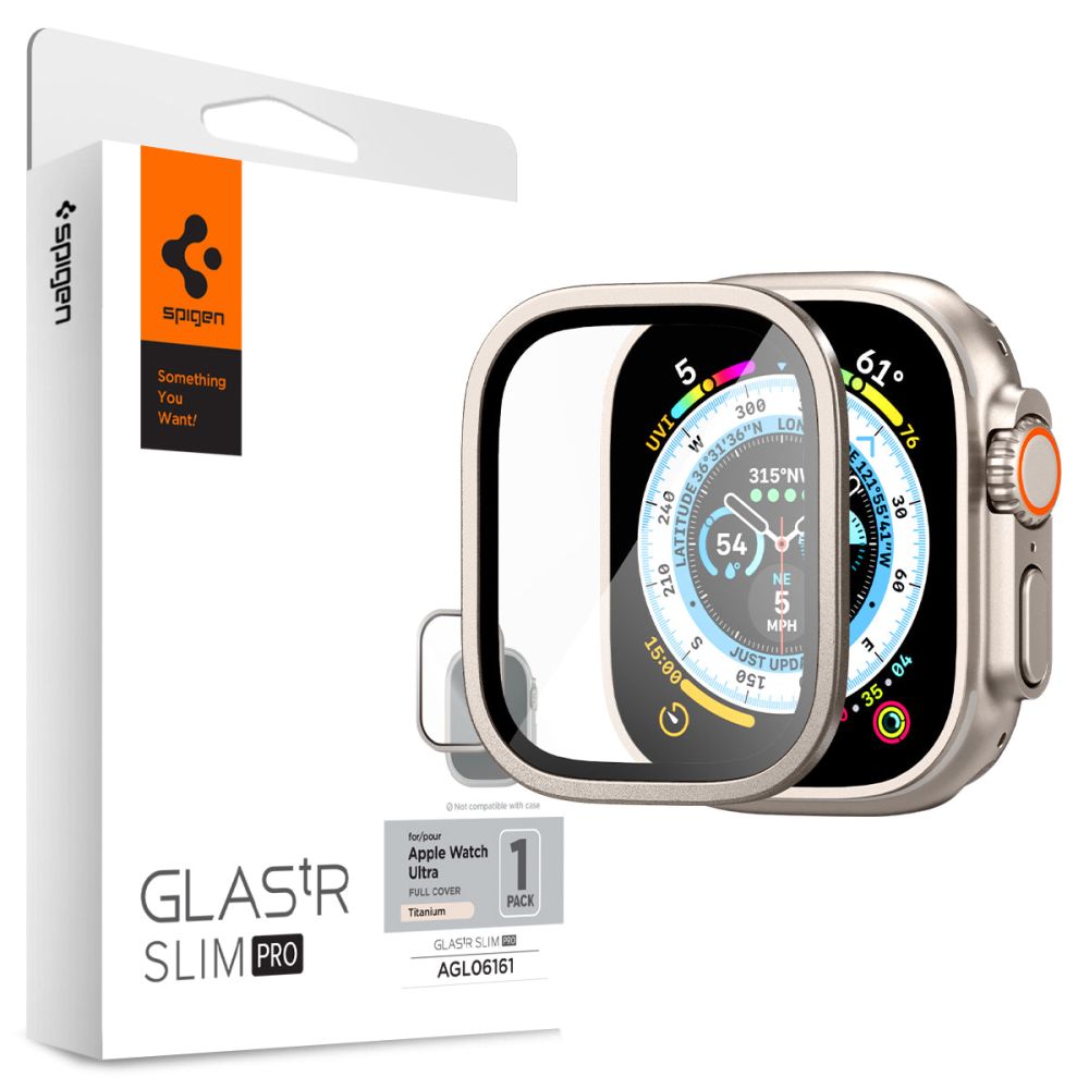 TVRDENÉ SKLO SPIGEN GLAS.TR SLIM PRO APPLE WATCH ULTRA 49 MM TITANIUM
