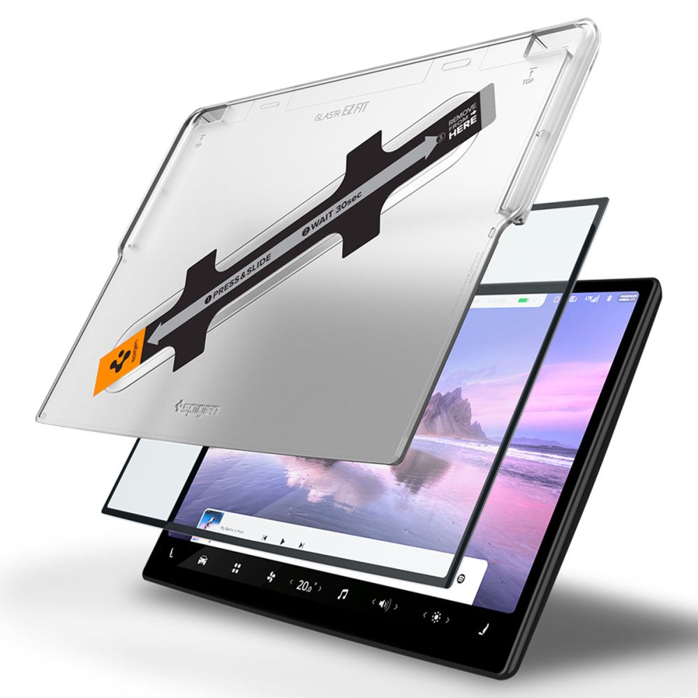 TVRDENÉ SKLO  SPIGEN GLASS FC ”EZ FIT” TESLA MODEL X 2022 / MODEL S 2021 BLACK