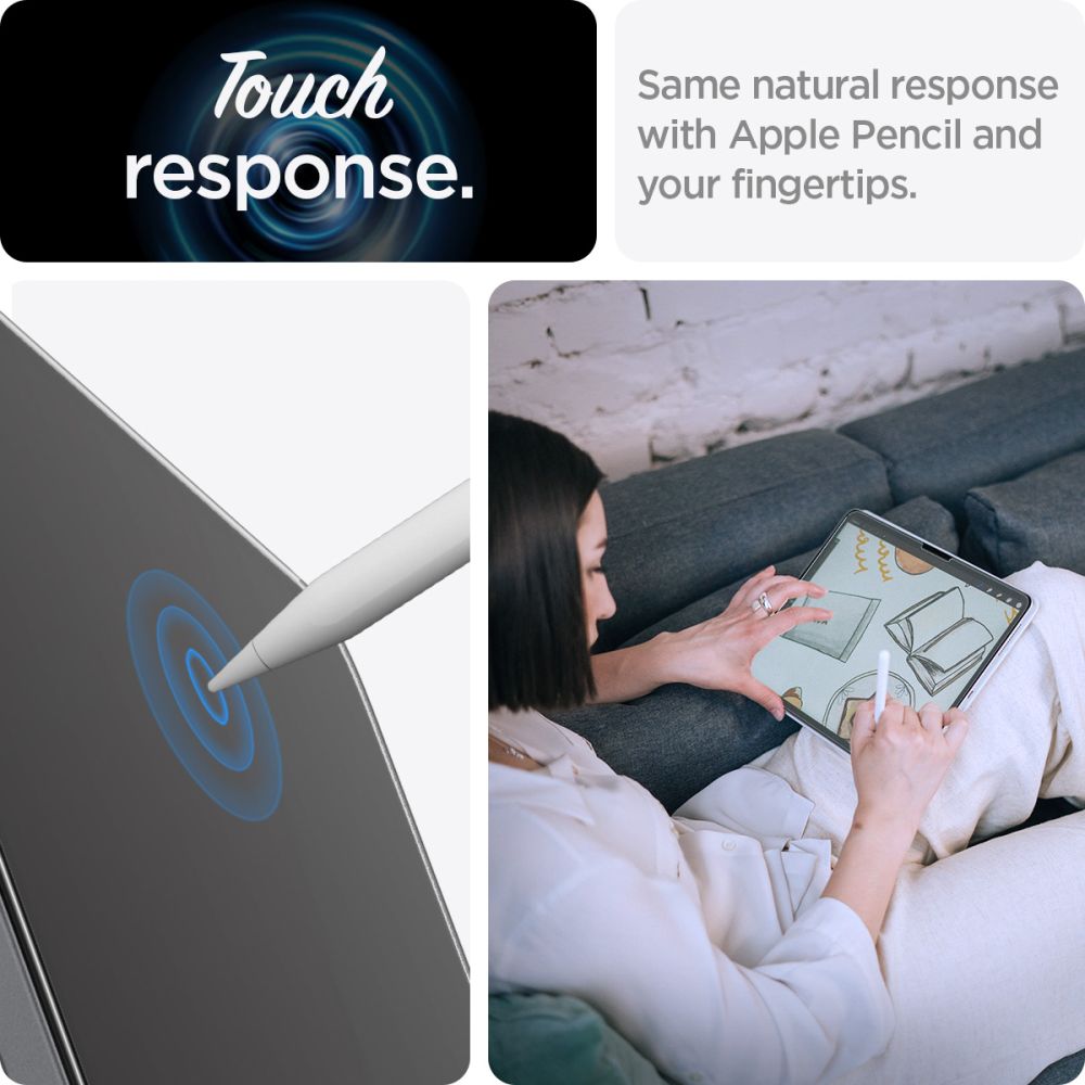 TVRĐE STAKLO ZA IPAD AIR 11 6 / 2024 SPIGEN PAPER TOUCH MATTE CLEAR