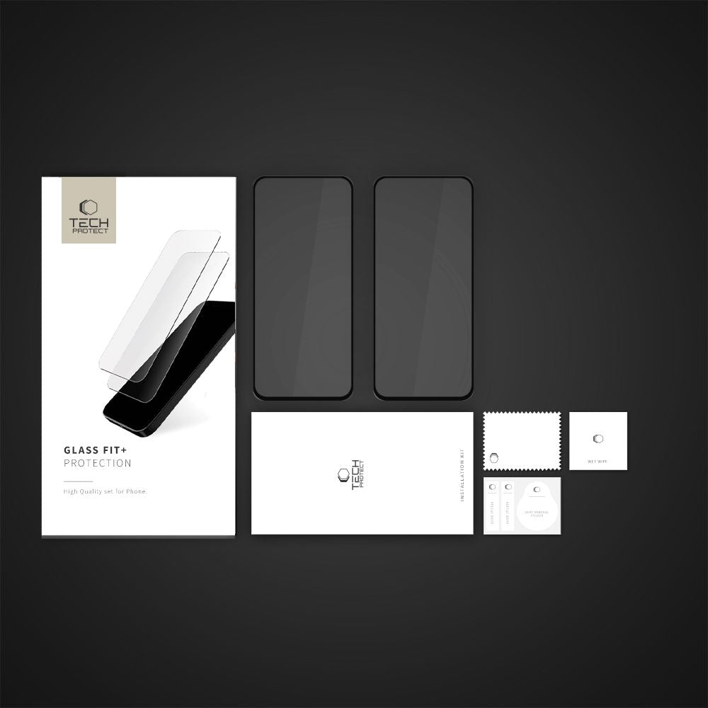 TVRDENÉ SKLO TECH-PROTECT GLASS FIT+ 2-PACK MOTOROLA MOTO G15 / G15 POWER / G05 / E15 BLACK