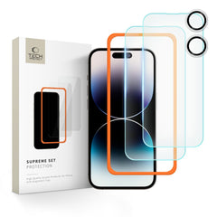 TVRĐENO STAKLO TECH-PROTECT SUPREME SET 3-PACK IPHONE 16 PLUS PROZIRNO