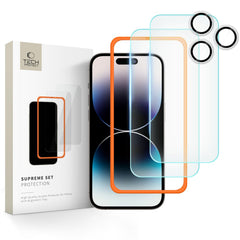 TVRĐENO STAKLO TECH-PROTECT SUPREME SET 3-PACK IPHONE 16 PRO MAX PROZIRNO