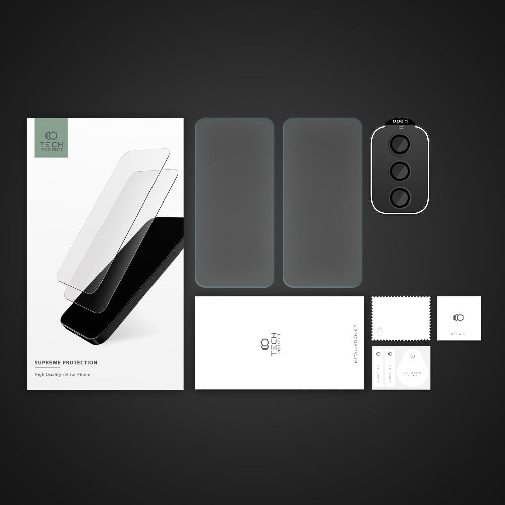 TVRĐENO STAKLO TECH-PROTECT SUPREME SET GALAXY A35 5G PROZIRNO