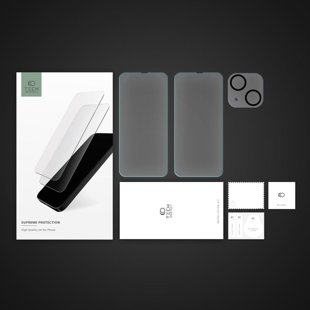 TVRĐENO STAKLO TECH-PROTECT SUPREME SET IPHONE 14 JASNO 