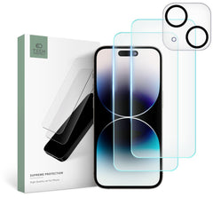 TVRĐENO STAKLO TECH-PROTECT SUPREME SET IPHONE 15 PROZIRNO 
