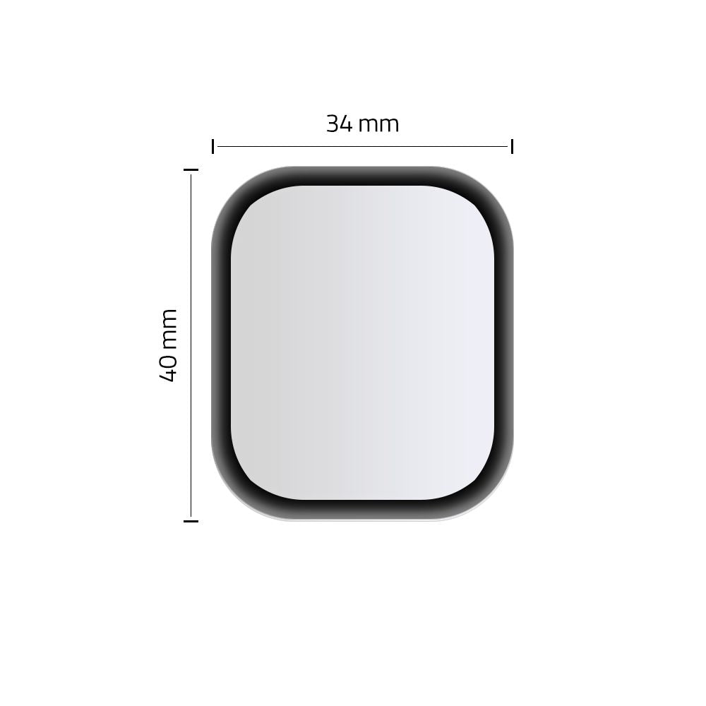 TVRĐE STAKLO ZA APPLE WATCH 44 MM HOFI HYBRID GLASS CRNO