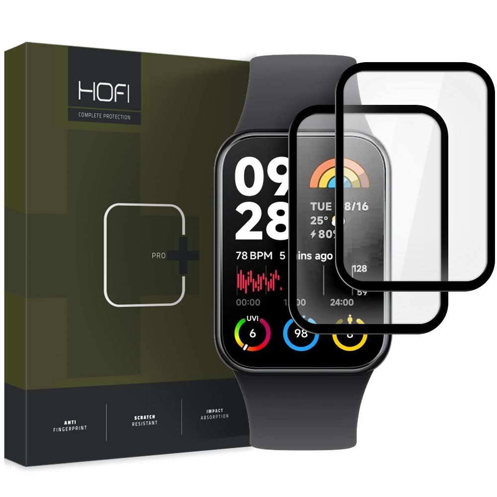 2X OJAČANO STAKLO ZA XIAOMI MI BAND 8 PRO HOFI HYBRID PRO+ 2-PACK CRNO