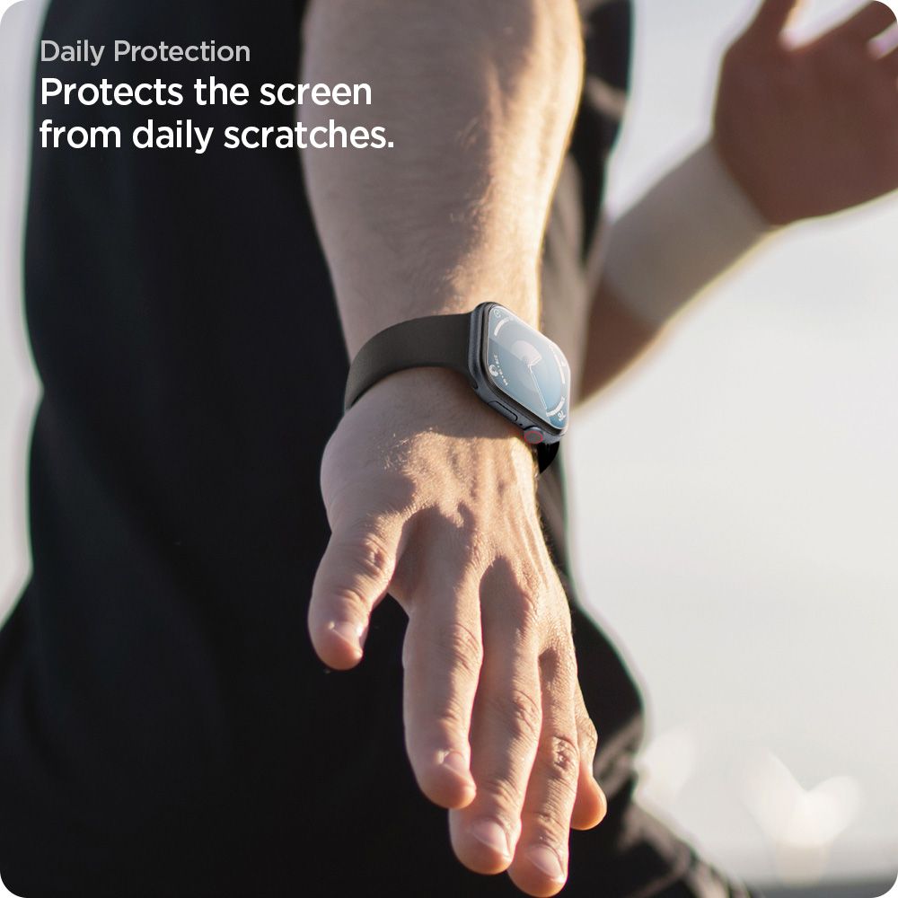 TVRDENÉ SKLO SPIGEN ELITE SHIELD ”EZ FIT” 2-PACK APPLE WATCH 10 (46 MM) CLEAR