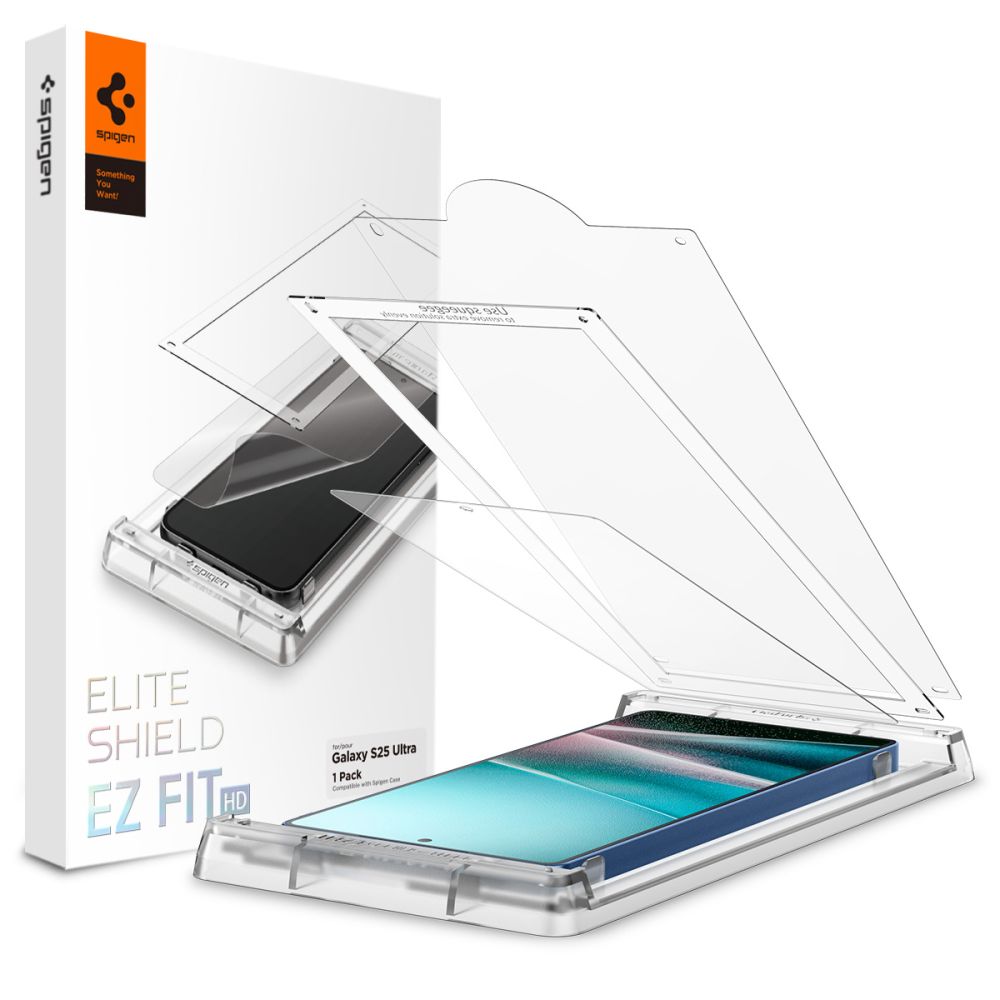 TVRĐENO STAKLO SPIGEN ELITE SHIELD "EZ FIT" HD GALAXY S25 ULTRA JASNO