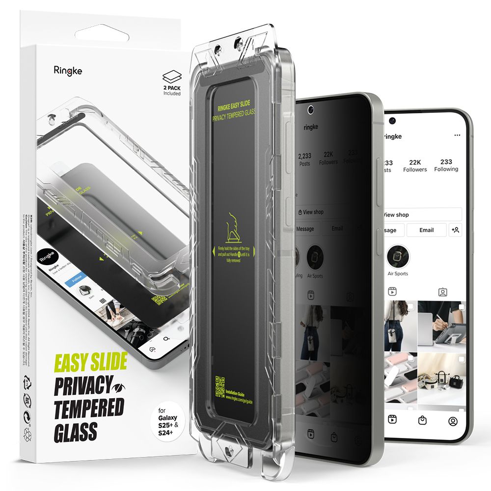 TVRDENÉ SKLO RINGKE EASY SLIDE 2-PACK GALAXY S25+ PLUS PRIVACY