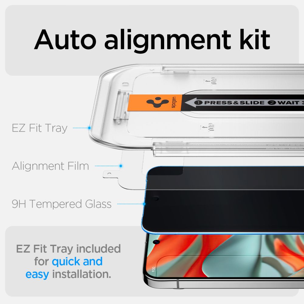 TVRĐENO STAKLO SPIGEN GLAS.TR "EZ FIT" 2-PACK GOOGLE PIXEL 9 PRO XL  PRIVATNOST
