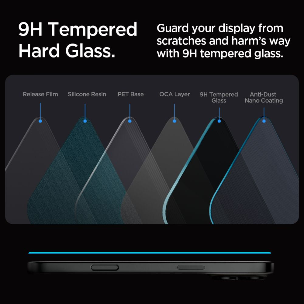 TVRĐENO STAKLO SPIGEN GLAS.TR ”EZ FIT” 2-PACK IPHONE 16 PRO MAX PRIVATNOST