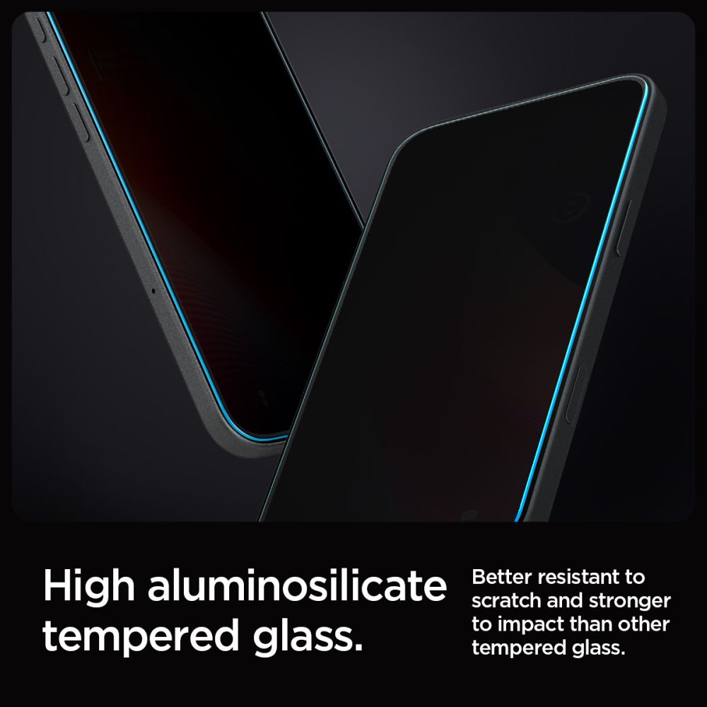 TVRĐENO STAKLO SPIGEN GLAS.TR ”EZ FIT” 2-PACK IPHONE 16 PRO MAX PRIVATNOST