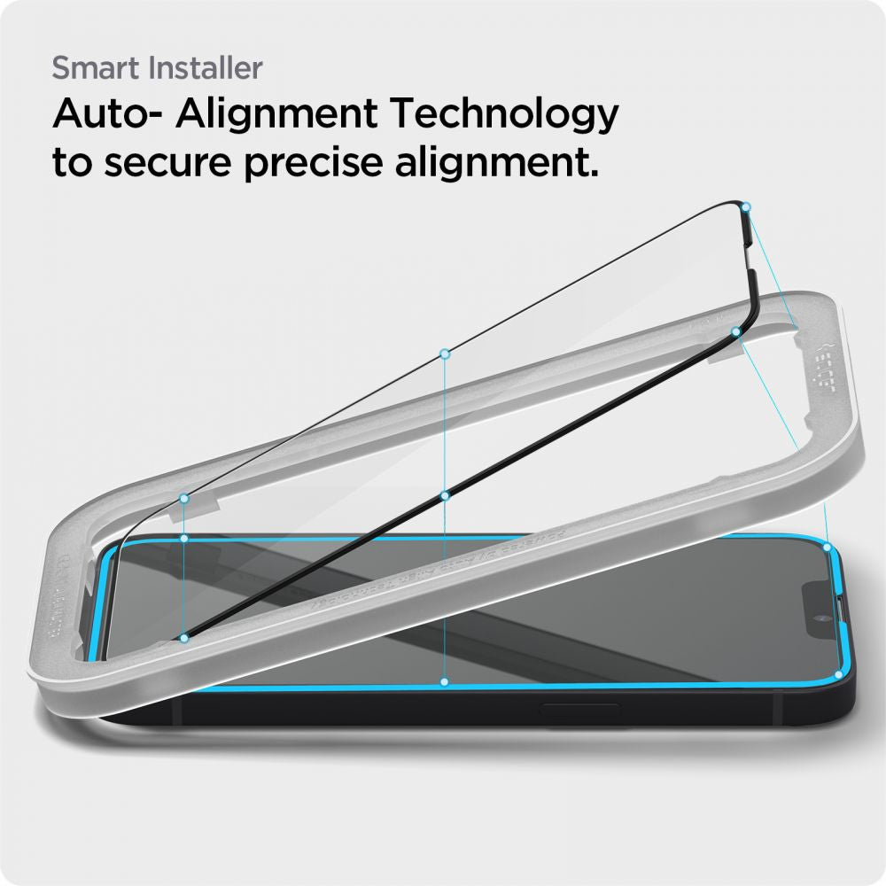 2X TVRDENÉ SKLO  SPIGEN ALM GLASS FC 2-PACK IPHONE 13 / 13 PRO BLACK