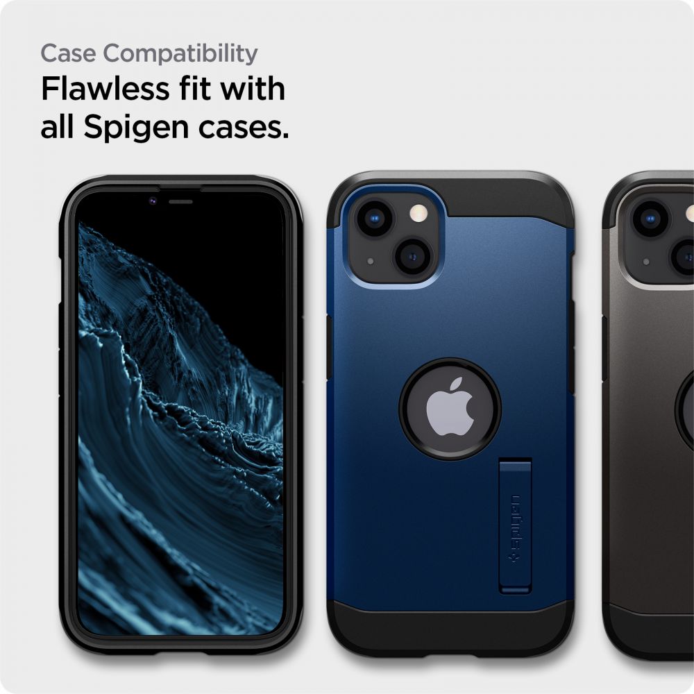 2X TVRDENÉ SKLO  SPIGEN ALM GLASS FC 2-PACK IPHONE 13 / 13 PRO BLACK