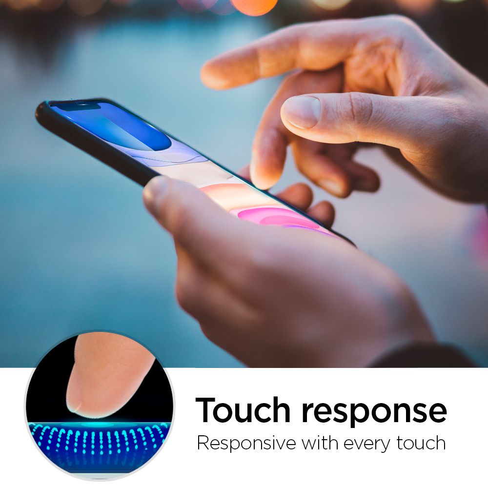 TVRDENÉ SKLO SPIGEN ALM GLASS FC IPHONE 11 BLACK