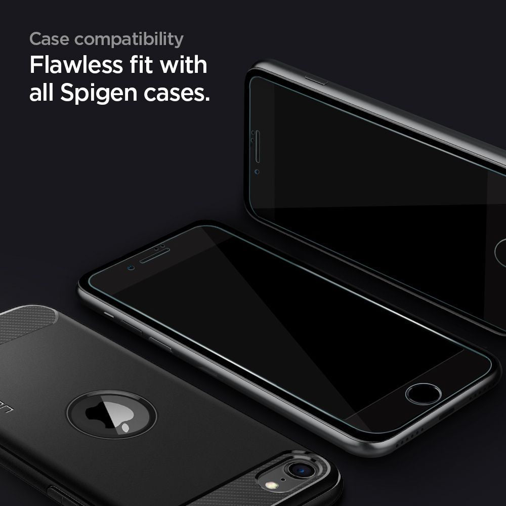 TVRĐE STAKLO SPIGEN GLASS FC 2-PACK IPHONE 7/8/SE 2020 / SE 2022 CRNA 