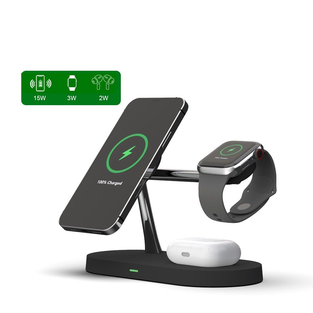 BEZDRÔTOVÁ NABÍJAČKA 3IN1 TECH-PROTECT A12 MAGNETIC MAGSAFE WIRELESS CHARGER BLACK