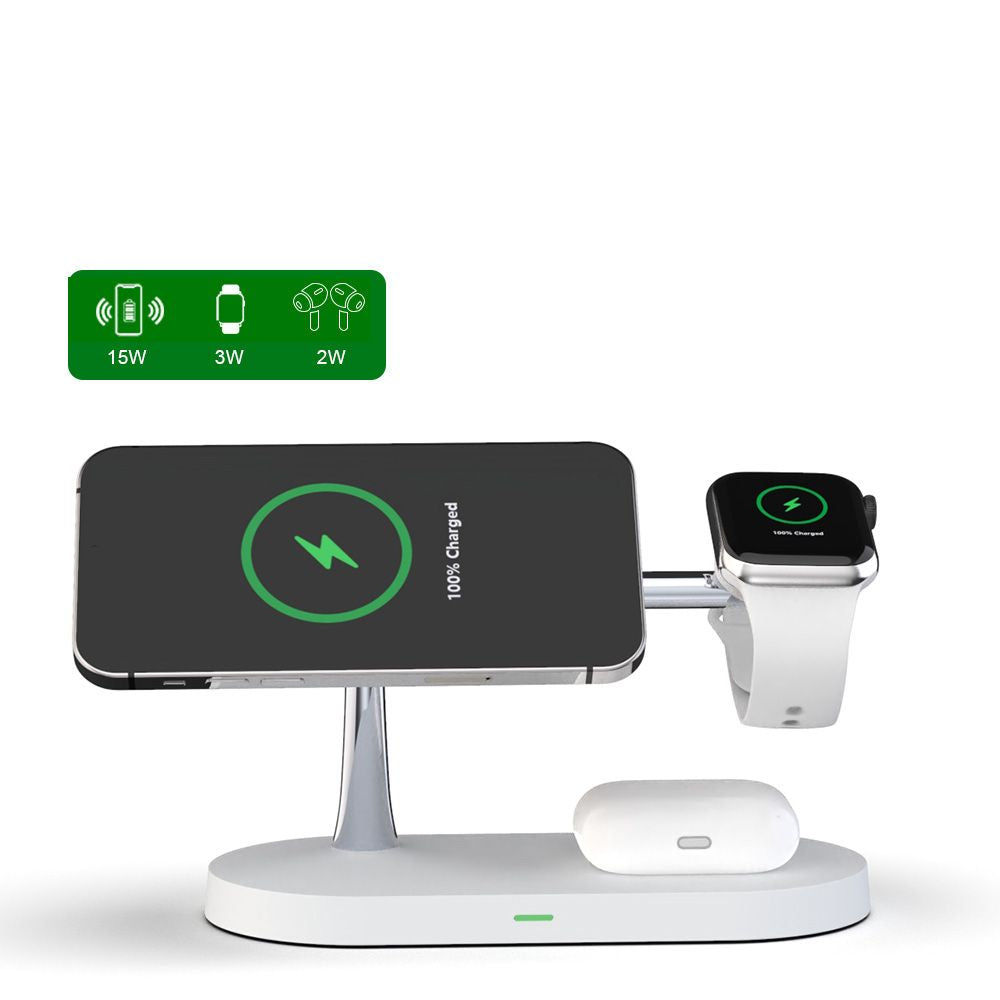 BEZDRÔTOVÁ NABÍJAČKA 3IN1 TECH-PROTECT A12 MAGNETIC MAGSAFE WIRELESS CHARGER WHITE