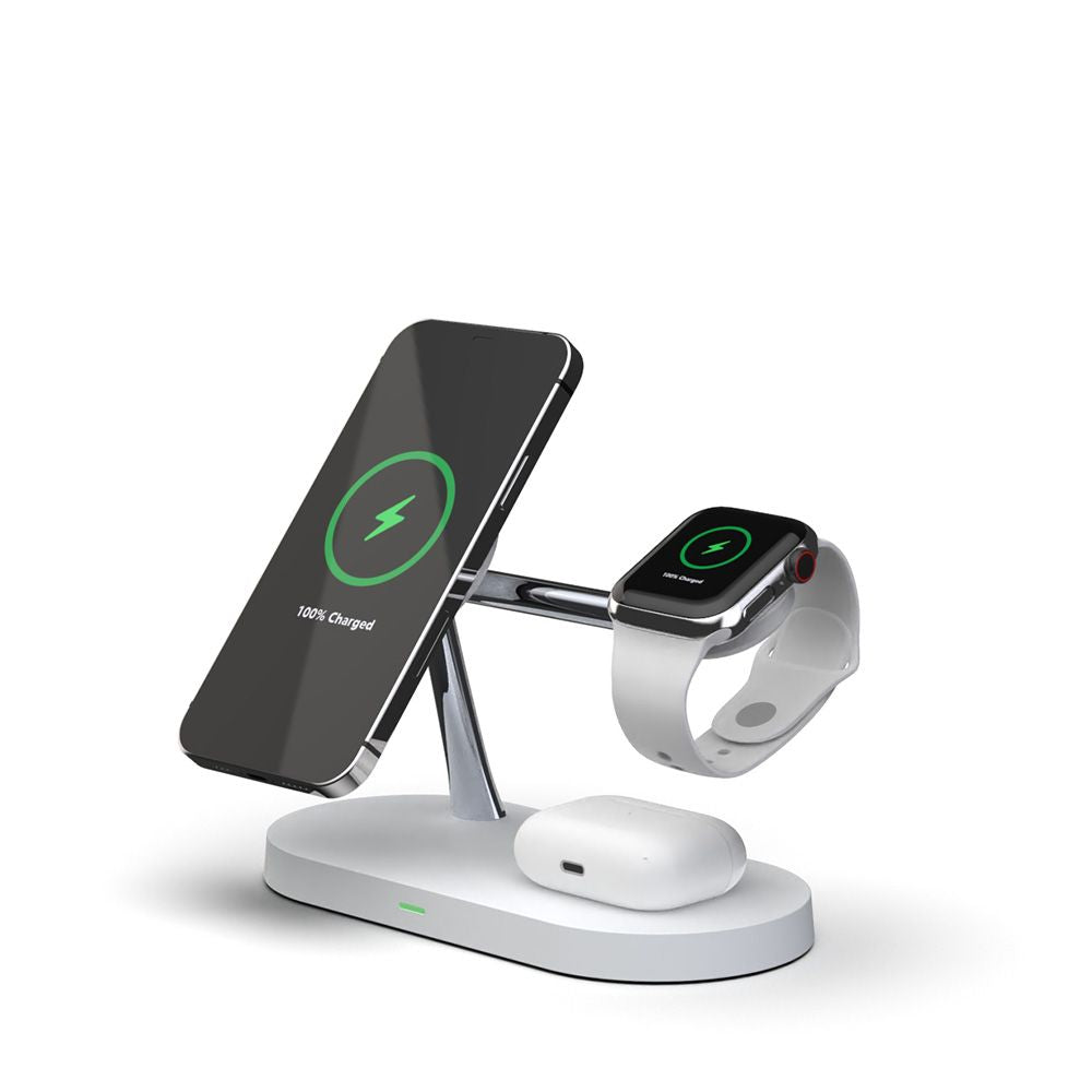 BEZDRÔTOVÁ NABÍJAČKA 3IN1 TECH-PROTECT A12 MAGNETIC MAGSAFE WIRELESS CHARGER WHITE