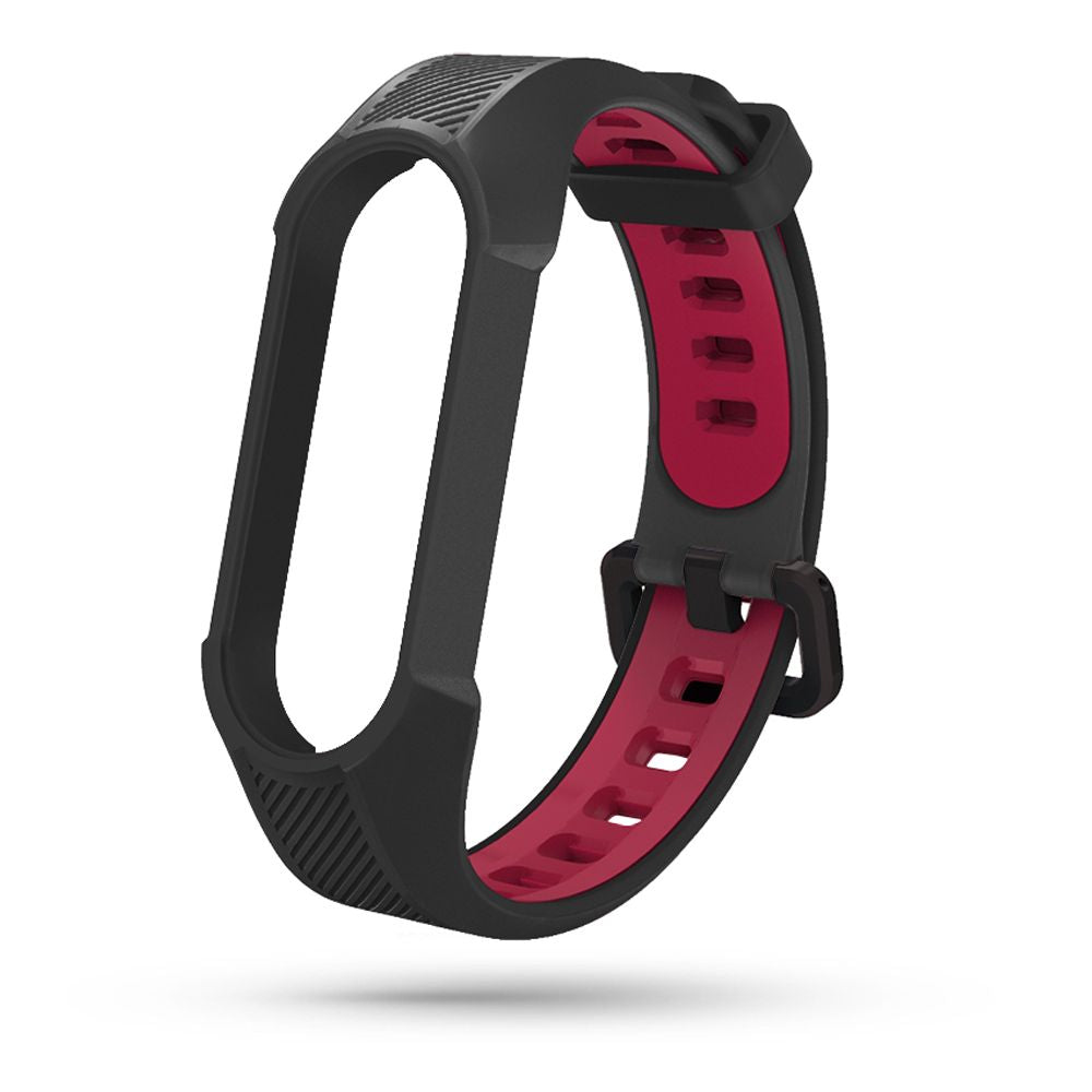 REMENIČ ZA XIAOMI MI BAND 5 / 6 / 6 NFC HEYBAND  CRNA/CRVENA
