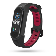 REMENIČ ZA XIAOMI MI BAND 5 / 6 / 6 NFC HEYBAND  CRNA/CRVENA