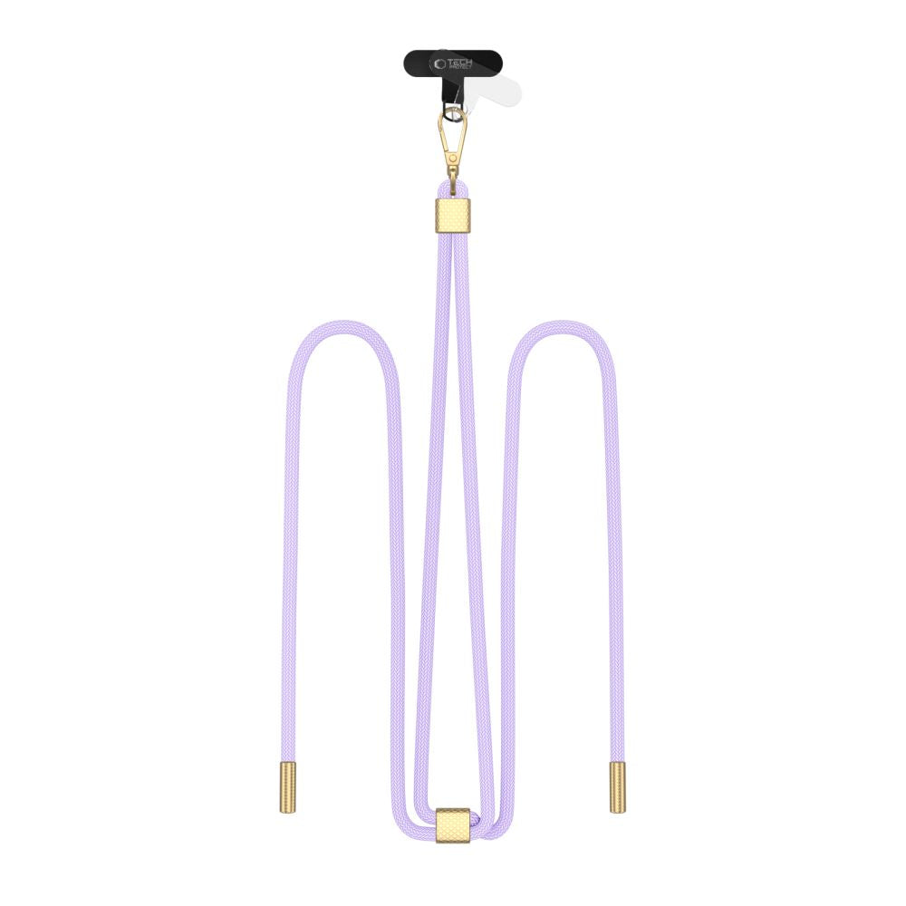 TECH-PROTECT C2S ROPE CROSSBODY STRAP LAVENDER/GOLD