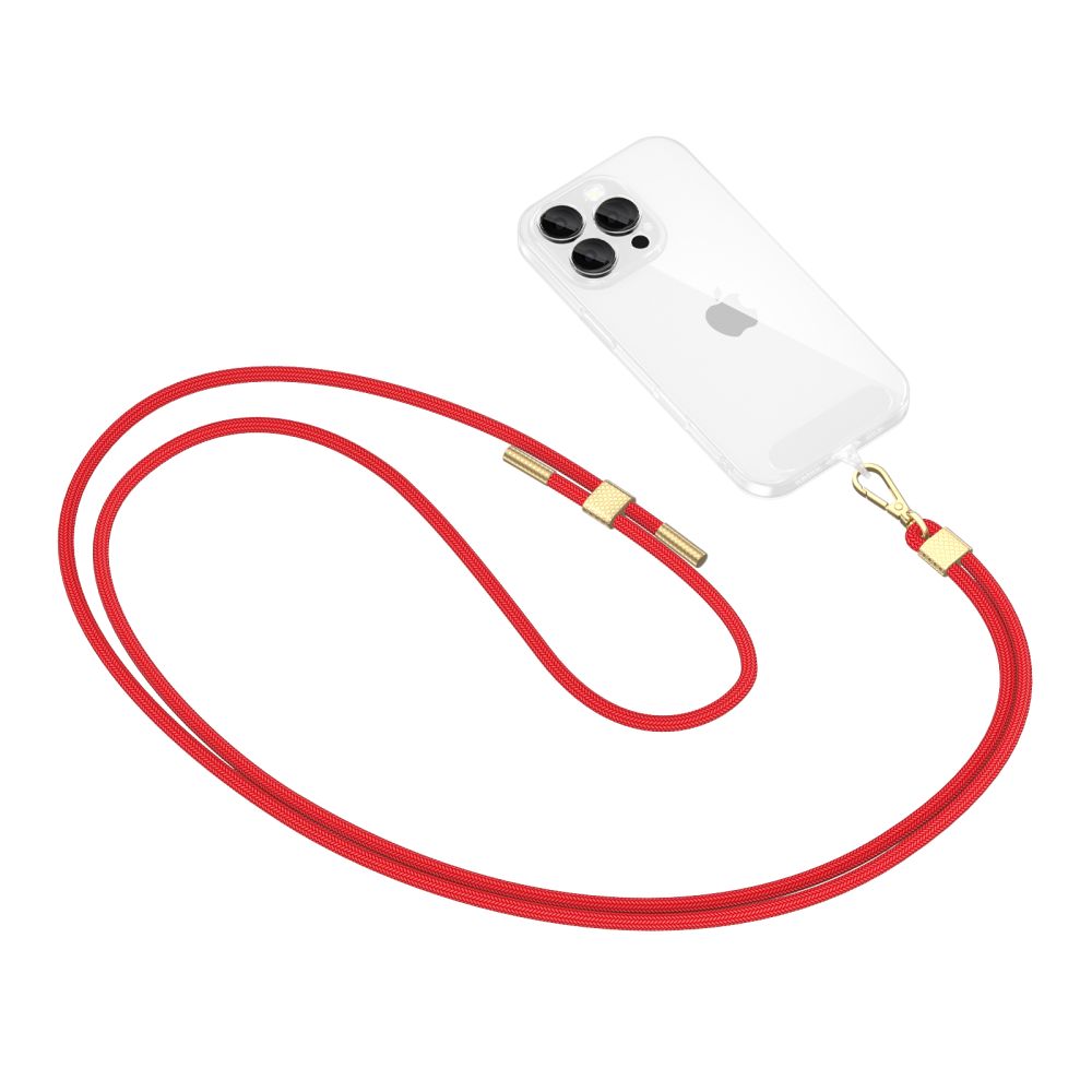TECH-PROTECT C2S ROPE CROSSBODY STRAP RED/GOLD