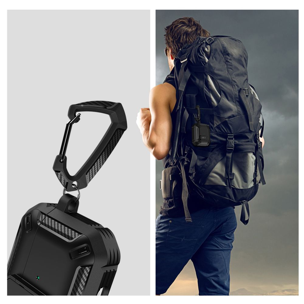 PUZDRO TECH-PROTECT CARBONOX APPLE AIRPODS 4 BLACK