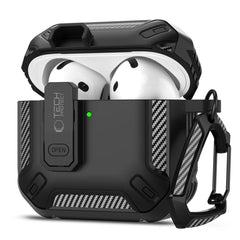 PUZDRO TECH-PROTECT CARBONOX APPLE AIRPODS 4 BLACK