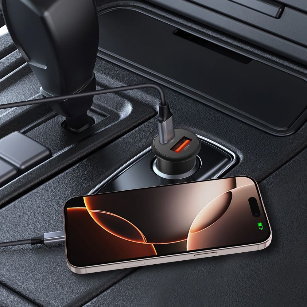 TECH-PROTECT CC02 2-PORT CAR CHARGER PD35W/QC3.0 BLACK