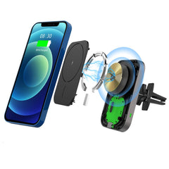 DRŽIAK / NABÍJAČKA DO AUTA  TECH-PROTECT CW19 MAGNETIC MAGSAFE VENT CAR MOUNT BLACK