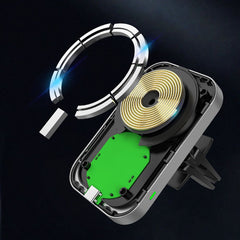 DRŽIAK / NABÍJAČKA DO AUTA  TECH-PROTECT CW19 MAGNETIC MAGSAFE VENT CAR MOUNT BLACK