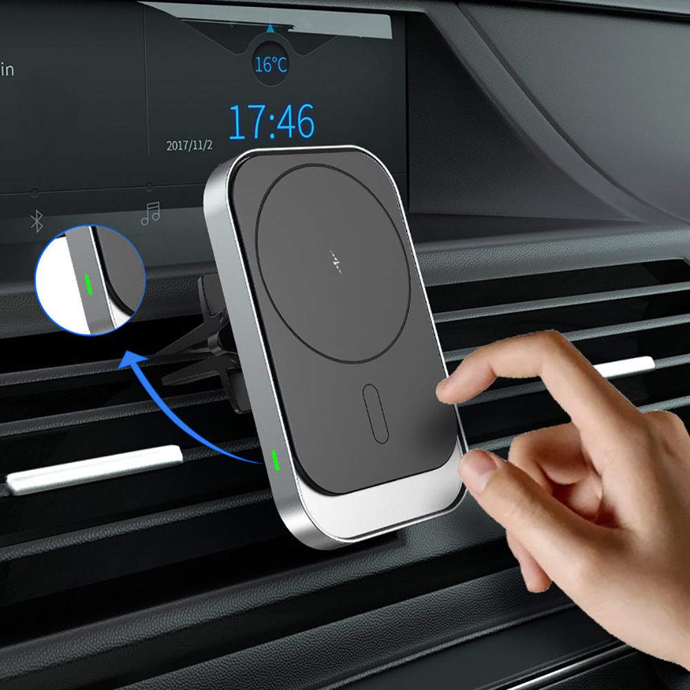 DRŽIAK / NABÍJAČKA DO AUTA  TECH-PROTECT CW19 MAGNETIC MAGSAFE VENT CAR MOUNT BLACK