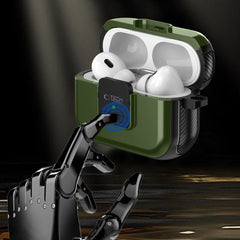  TECH-PROTECT DEFENDER HOOK MAGSAFE APPLE AIRPODS PRO 1 / 2 MASLINASTO ZELENA