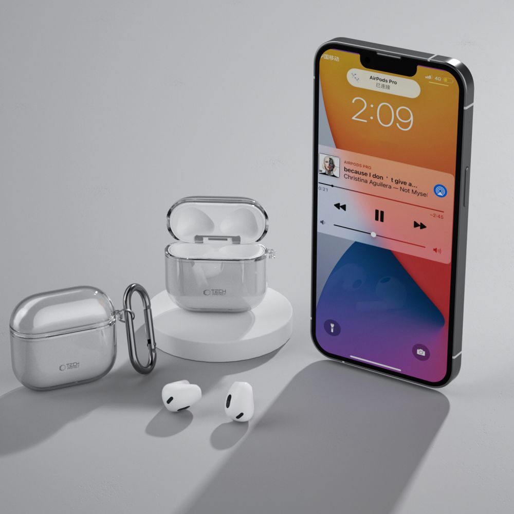 PUZDRO TECH-PROTECT FLEXAIR APPLE AIRPODS 4 ASH GREY