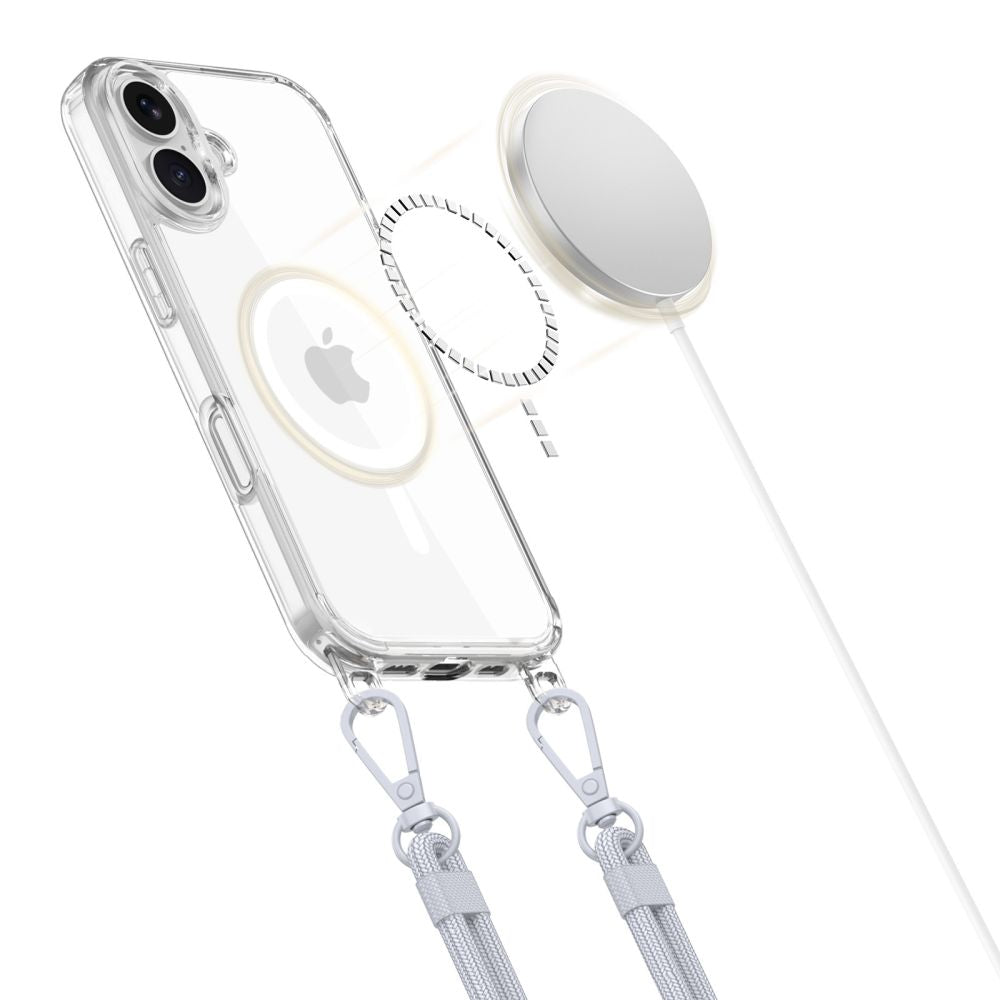 KRYT TECH-PROTECT FLEXAIR CHAIN MAGSAFE IPHONE 16 GREY & PINK