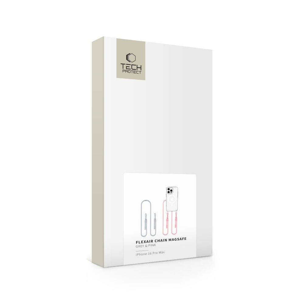 KRYT TECH-PROTECT FLEXAIR CHAIN MAGSAFE IPHONE 16 PRO MAX GREY & PINK
