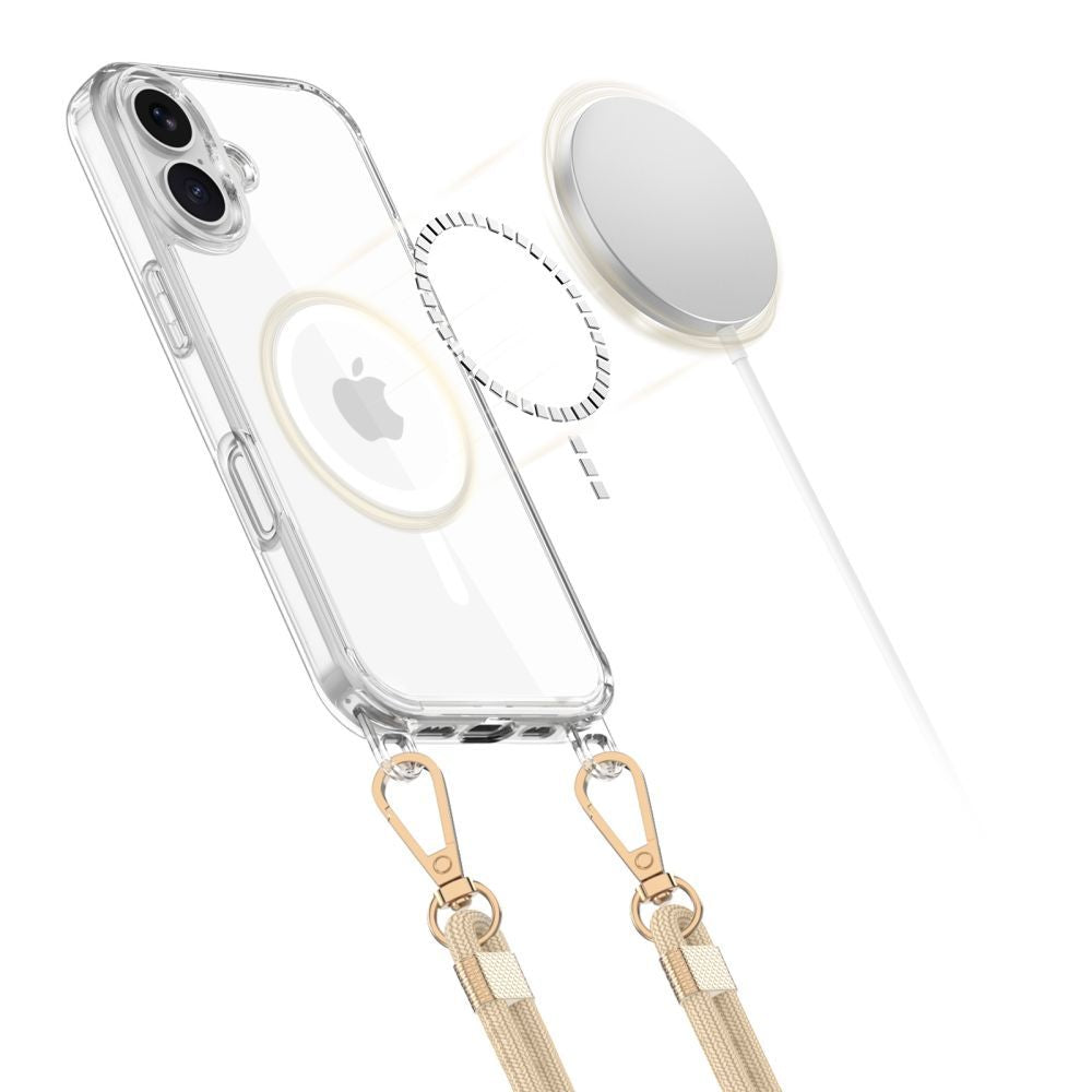 TECH-PROTECT FLEXAIR CHAIN MAGSAFE IPHONE 16E CRNA & TAUPE