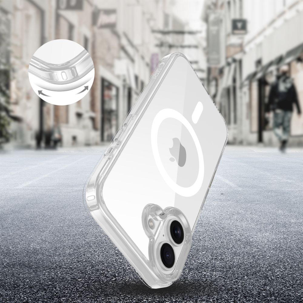 KRYT TECH-PROTECT FLEXAIR HYBRID CC MAGSAFE IPHONE 16 CLEAR