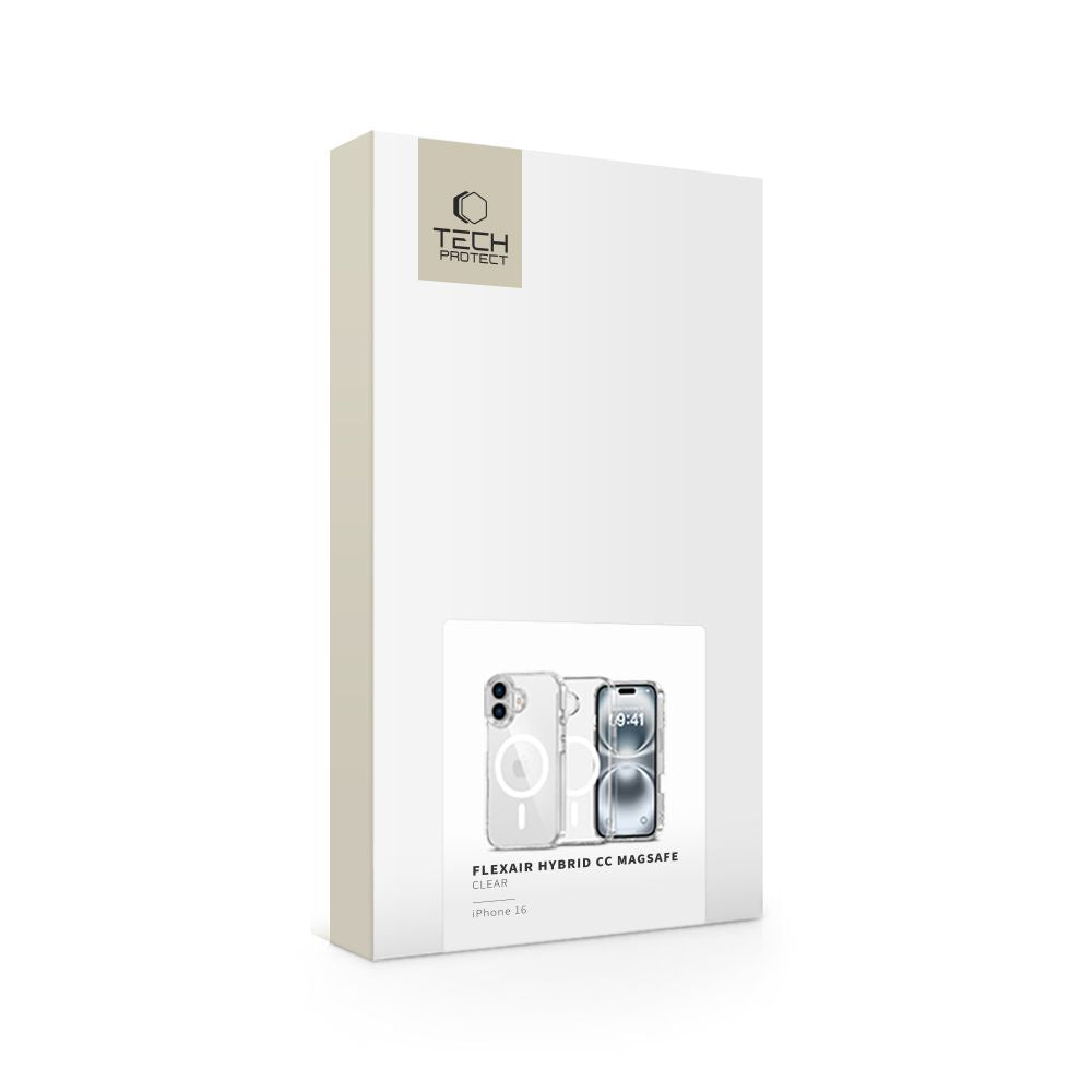 KRYT TECH-PROTECT FLEXAIR HYBRID CC MAGSAFE IPHONE 16 CLEAR