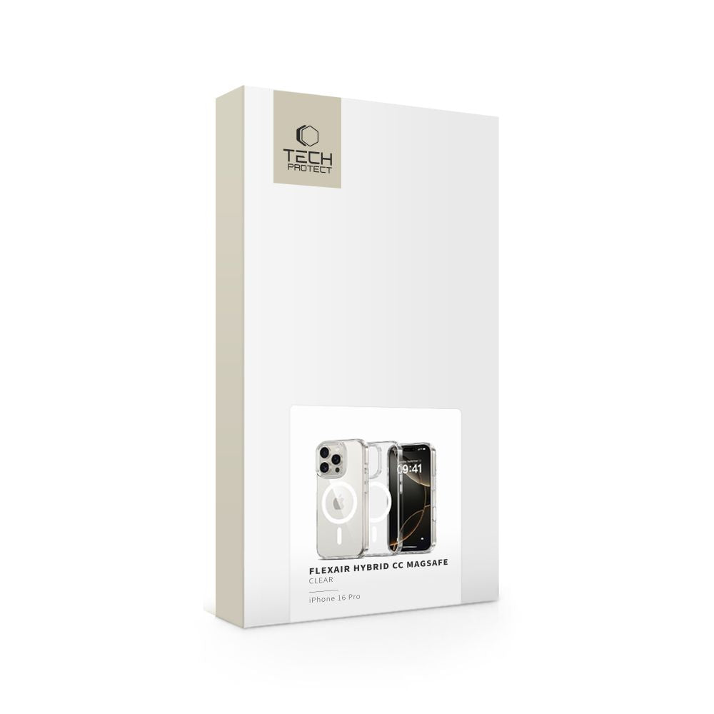 KRYT TECH-PROTECT FLEXAIR HYBRID CC MAGSAFE IPHONE 16 PRO CLEAR