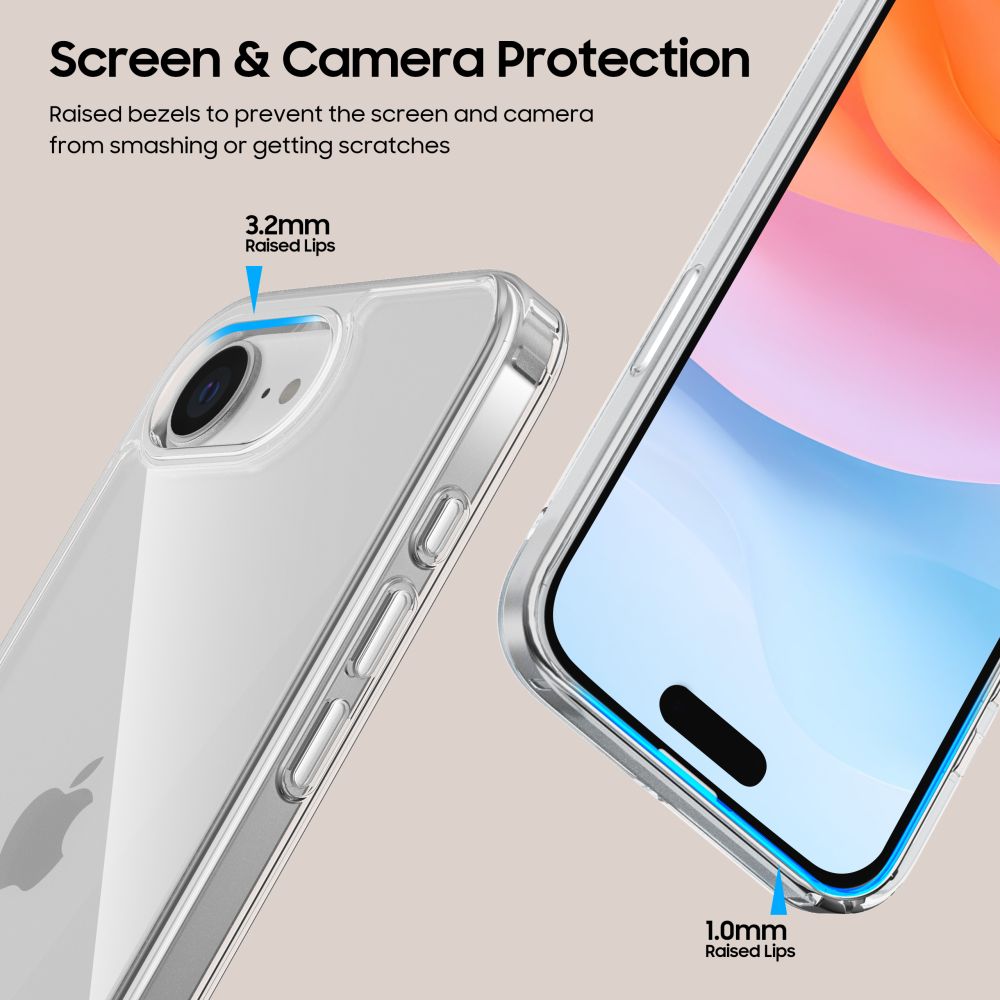 KRYT TECH-PROTECT FLEXAIR HYBRID IPHONE 16E CLEAR