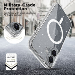 KRYT NA IPHONE 16 TECH-PROTECT FLEXAIR HYBRID MAGSAFE GLITTER