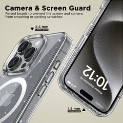 KRYT NA IPHONE 16 PRO TECH-PROTECT FLEXAIR HYBRID MAGSAFE GLITTER