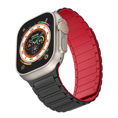 REMIENOK REMIENOK DOOP ICONBAND MAGNETIC APPLE WATCH 4 / 5 / 6 / 7 / 8 / 9 / SE / ULTRA 1 / 2 (42 / 44 / 45 / 49 MM) BLACK/RED